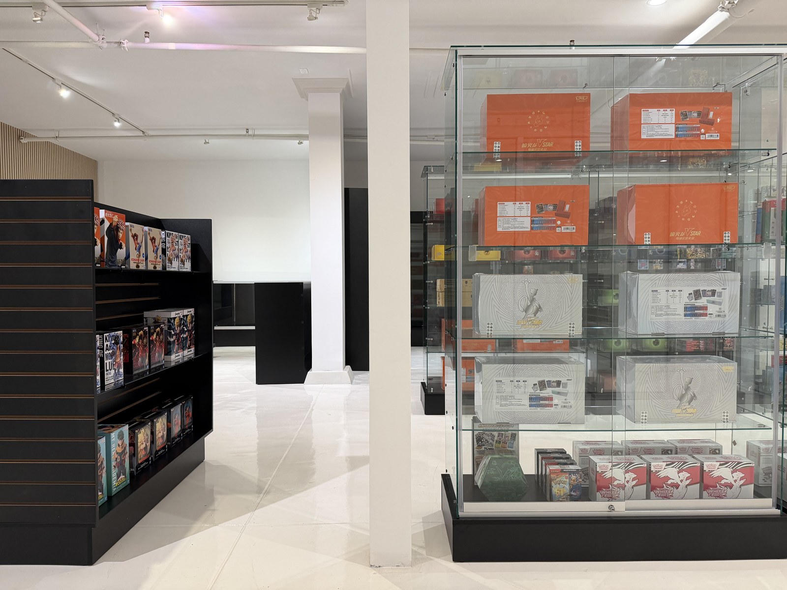 Store showroom with display cases